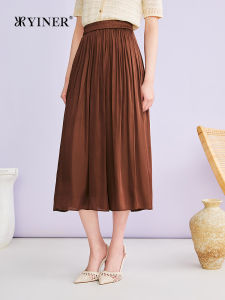 Summer Elegant A-Line Office Wear Slimming Textured Skirt