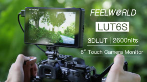 FEELWORLD LUT6S 6 นิ้ว SDI 2600Nits HDR 3D LUT สำหรับกล้อง DSLR และ Monitor หน้าจอ 3G-SDI/HDMI/อินพิเศษ 1920X1080 IPS แผ่ง