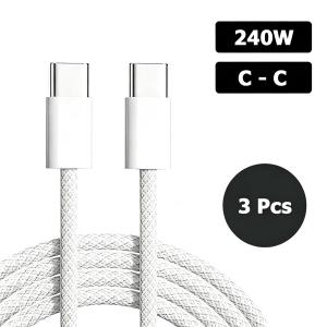 Cáp Sạc Nhanh USB C To USB C 240W Dây Sạc Bện 1-3 Cái Dành Cho iPhone 17 18 Pro Max Samsung Laptop iPad