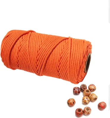 Cotton Tự Nhiên Macrame Dây 3 Mm 100 M Thân Thiện Với Môi Trường Dây Bện Cho Đan Treo Tường Thảm Nhiều Màu Sắc Đồ Trang Trí