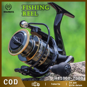 【BAYAR DI TEMPAT】Reel Pancing besi full besi reel pancing murah kuat tapi bagus reel murah berkualitas Kecepatan Tinggi Kumparan Logam CNC Menangani ril pancing murah promo cuci gudang Tarikan HE500-7000 10Kg 5.2: 1