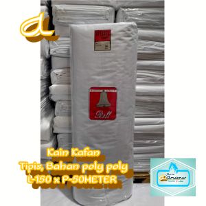Kain Kafan Putih Kain Mori cap Bell L-150cm x P-50meter