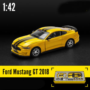 Metal Alloy Diecast  Modifikasi Mainan Miniatur Mobil FORD MUSTANG GT DIY Series skala 1:42 DIY Series