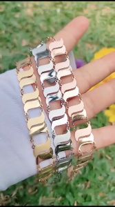GELANG WANITA BAHAN TITANIUM ASLI MODEL RANTAI TERBARU TERMURAH