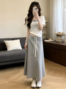Ge·an·fei | Summer Gray Short Sleeve T-shirt Set
