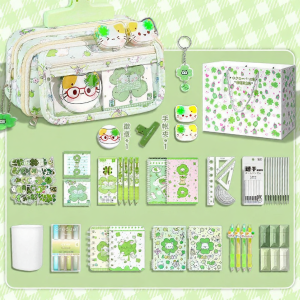 FEIYU | Lucky Clover and Cat Design Aesthetic School Supply Pencil Case