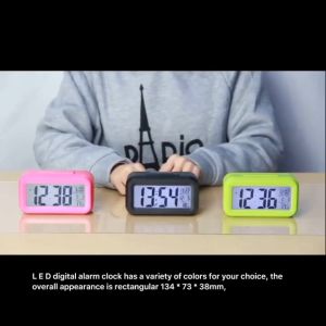 Kedia LED Digital Alarm Clock LCD Screen Digital Snooze Electronic Alarm Clock Backlight Time Calendar Thermometer LED Light Clock