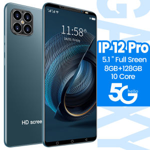 IP12 BDF Pro สมาร์ทโฟนทุกรุ่นใหม่ 2023 8GB RAM, 128GB หน้าจอ FHD + 5.1 นิ้ว 48MP + 24MP แอนดรอยด์ 10 4800MAh