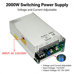 2000W Power Supply Adjustable 12v 13.8V 15V 24V 30V 48V 60V 80V 100V 150V Transformer 110/220V AC To DC Digital Display SMPS
