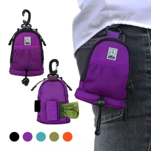 TRUELOVE Portable Pet Poop Bag Holder Lightweight Pet Waste Bag Dispenser with Carabiner Clip Leash Attachment for Walking Running or Hiking Accessory