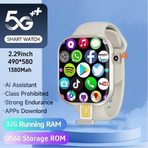 Original VP29 Smart Watch VP Series 2.29inch Android 5G Smartwatch With Rotary Camera GPS whatsapp Tiktok App Store Wifi Connect