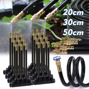 3-way 20/30/50cm Misting Nozzle 360° Bend Atomizer Sprayer Slip Lock Quick Connect 3/8" 9/12mm Garden Irrigation Cooling System