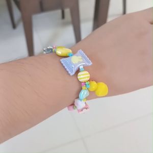 Colorful candy charmed bracelet for kids and teen girls