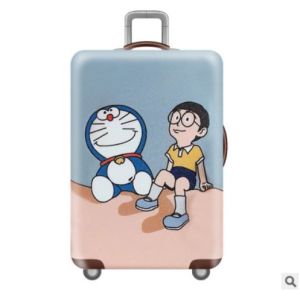 กระเป๋าคลุมเครื่องบินลายการ์ตูนเวนิสสีฟ้า คลุมกระเป๋าเดินทางแบบยืดหยุ่น ป้องกันฝุ่น สำหรับผู้ชายและผู้หญิง