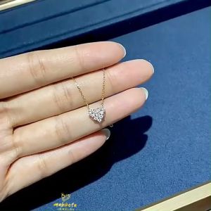 K112 Kalung Rantai Titanium Steel Korea Love Hati 2 model pemakaian