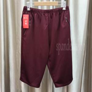 กางเกงสีพื้นขา4ส่วนผ้าปีเก้า 📌กางเกงคนแก่📌ผ้านุ่มใส่สบาย เอวเป็นยางยึด กระเป๋าชิปทั้งสองข้าง#339