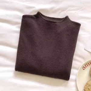 Soft Red High Neck Long Sleeve Knitted Sweater Womens Slim Fit Inner Wear Base Shirt Commute Style Autumn Winter Peixi Brand