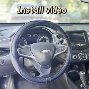 Car Steering Wheel Cover Anti-Slip Safety Soft Breathable Heavy Duty Thick Full Surround Sports Style