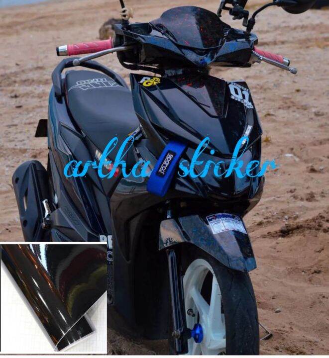 Sticker Skotlet Warna Hitam Glossy Skotlet Motor Lazada Indonesia