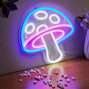 Chi-buy LED Neon Mushroom USB Powered Neon Signs Decor Lamp Signs Birthday Gift Wall Art For Bedroom Room Bar Shop