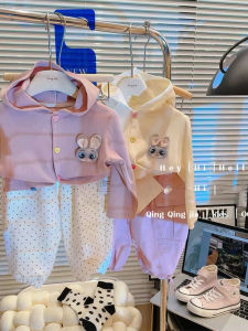 3D Rabbit Design Kids Hooded Cardigan