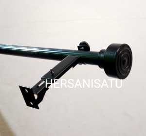 Rollet Gordyn Minimalis Batang Gorden Full Set Warna Hitam Dof Tirai Pintu Jendela