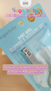 SUGARBABY 2in1 Baby Nail Clippers & Scissors Set Pemotong Gunting Kuku Bayi Anak