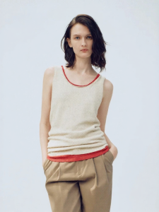 edition | Cotton Linen U-Neck Knitted Vest