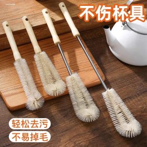 Long Handle Cup Brush Tea Cup Water Bottle Straw Cleaner for Kettle Tea Cup Washing Household Cleaning Tool Water Bottle Brush