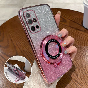 Honor30s Phone Case Full Cover Anti-Fall Silicone Transparent Protective Cover with Stand for Men And Women Luxury Sensation