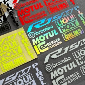 Motorcycle Reflective Universal Stickers Waterproof Decorative Accessories For R1 R15 R15M TMAX560 XMAX300 NMAX125 155 160 MOTO