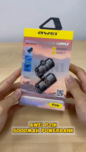 Awei P21K 5000mAh Mini Powerbank Fast Charging Type-C Input Output Long Battery Life LED Digital Display