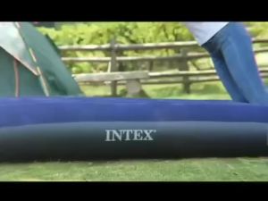 INTEX Blue Inflatable Mattress Multi Size Home Double Layer Thickened Outdoor Camping Inflatable Bed Travel Portable