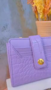 KAHASIL Dompet Lipat Wanita Pendek Bahan Kulit PU Leather Motif KHDP56