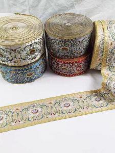 Phụ Kiện Trang Phục Hanfu Trung Quốc Cổ Đại Thêu Viền Dệt Viền Trang Phục Truyền Thống Trang Trí Cạp Quần Áo Hanfu