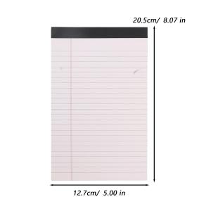 6Pcs Ruled Notebook 20.5x12.7cm Tear-Off Glue Top 6 Colors Double Adhesive Paper Smooth Writing for Notes Office School