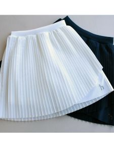 New Summer Tennis Skirt Half-length Pleated Elastic School Style Girls Skirt Safety Pants Included Polyester Fiber 100%