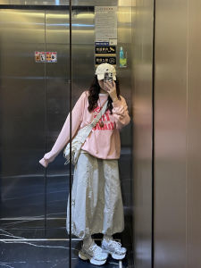 Váy Xếp Ly Nhanh Khô Cạp Cao Cho Nữ Mùa Xuân Thu Váy Chữ a Đa Năng Dài Vừa Phải Có Dây Rút