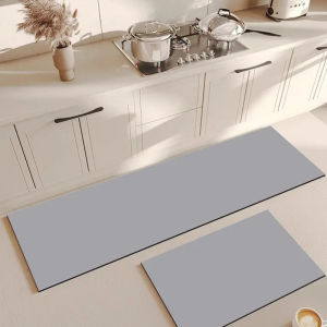 VIKAMA Minimalist Solid Color Kitchen Floor Mat Non-Slip Oil Absorbency Foot Mat Bathroom Porch Door Mat Home Decoration