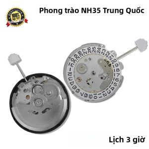 Đồng Hồ Cơ Tự Động Có Lịch Màu Trắng Có Độ Chính Xác Cao NH35 Có Thể Thay Thế Bộ Máy NH35 Của Nhật Bản Ở Vị Trí 3 Giờ