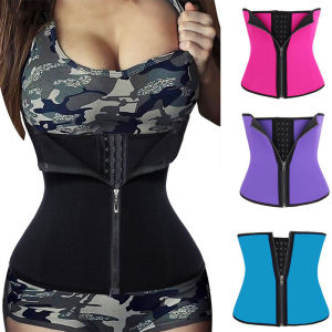Women Waist Trainer Corset Zipper Hook Shapewear Double Control Body Shaper Tummy Waist Cincher