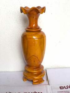 lục bình bình hoa gỗ xoan đào một đôi kt50*14cm