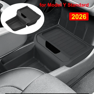 for Tesla Model Y Juniper Standard RWD 2026 Center Console Lower Storage Box TPE Central Tray Organizer Car Accessories Tidying
