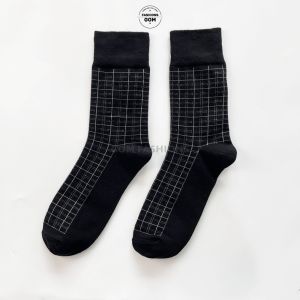 Vớ cổ cao nam công sở màu đen tất đi giày tây chất liệu cotton cao cấp thoáng mát - GOM-TAY11-DENCAROTRANG