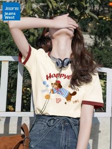 Jeanswest | Áo Thun Tay Ngắn Màu Đối Chọi