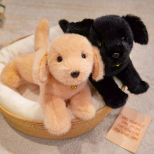 Lifelike Simulation Labrador Dog Plush Toy Golden Retriever Stuffed Puppy Doll Cuddly Pillow Christmas Birthday Gift for Pets