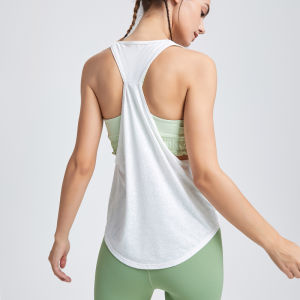 Womens Loose Fit Sleeveless Sports Vest Quick Dry Yoga Wear Slimming Summer Backless Cover up Breathable Moisture Wicking