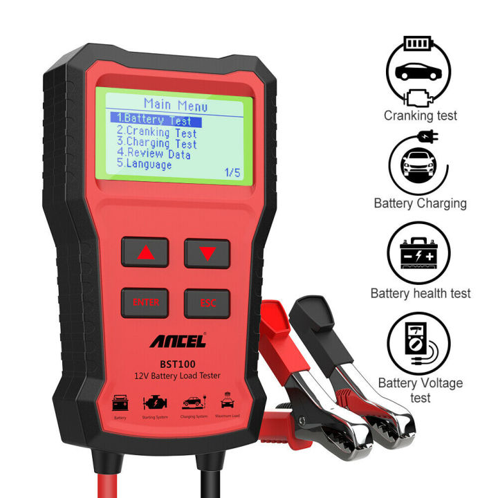 【Local Delivery】ANCEL BST100 12V Car Battery Tester Charger Analyzer 30