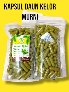 jamu daun kelor murni kemasan kapsul isi 100