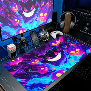 Bandai | Kawaii Anime Gengar Grande Speed Computer Gamer Keyboard Long Deskmat Lock Edge XL Cute Pokemon Anti-slip Mouse Pad for LOL CSGO